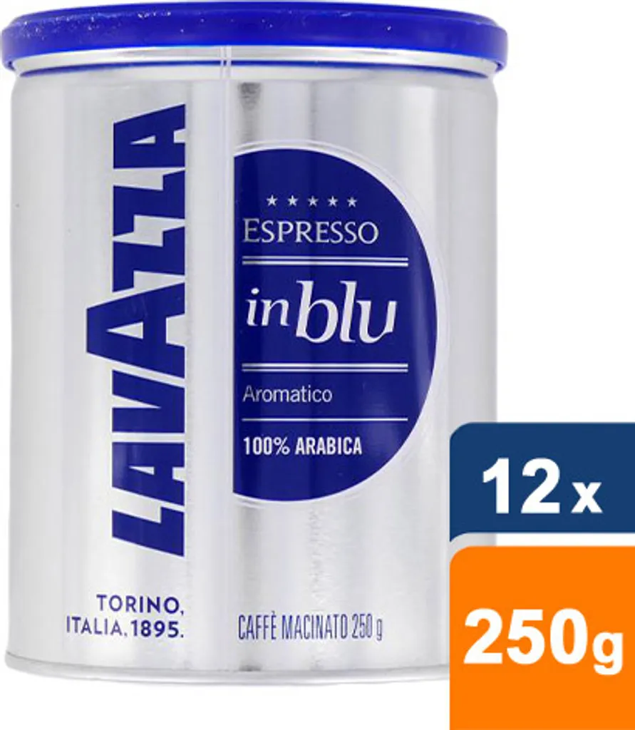 Lavazza - In Blu Gemahlener Kaffee - Dose 12x 250g 1 Lavazza - In Blu Gemahlener Kaffee - Dose 12x 250g