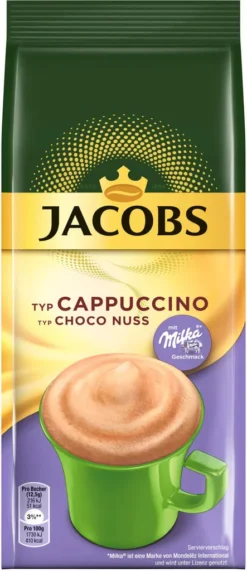 JACOBS Löskaffee Typ Cappuccino 8 X 500 G Choco Nuss + 8 X 500 G Choco