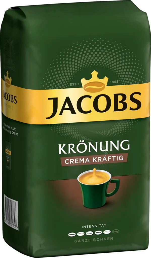 JACOBS Kaffeebohnen Krönung Crema Kräftig 2 X 1kg Ganze Kaffee Bohnen Geröstet 2 JACOBS Kaffeebohnen Krönung Crema Kräftig 2 X 1kg Ganze Kaffee Bohnen Geröstet – Bild 2
