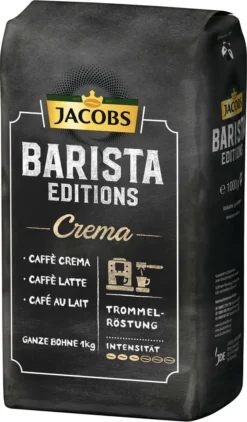 JACOBS Kaffeebohnen Barista Editions Crema 2x1 Kg Ganze Kaffee Bohnen Geröstet 10 JACOBS Kaffeebohnen Barista Editions Crema 2x1 Kg Ganze Kaffee Bohnen Geröstet -Espresso Store 1488a7c29b812f3f96b93ef7efbf39d2