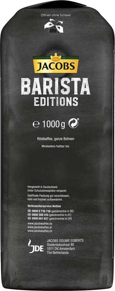 JACOBS Kaffeebohnen Barista Editions Crema Intense 2 X 1kg Ganze Kaffee Bohnen 7 JACOBS Kaffeebohnen Barista Editions Crema Intense 2 X 1kg Ganze Kaffee Bohnen – Bild 7