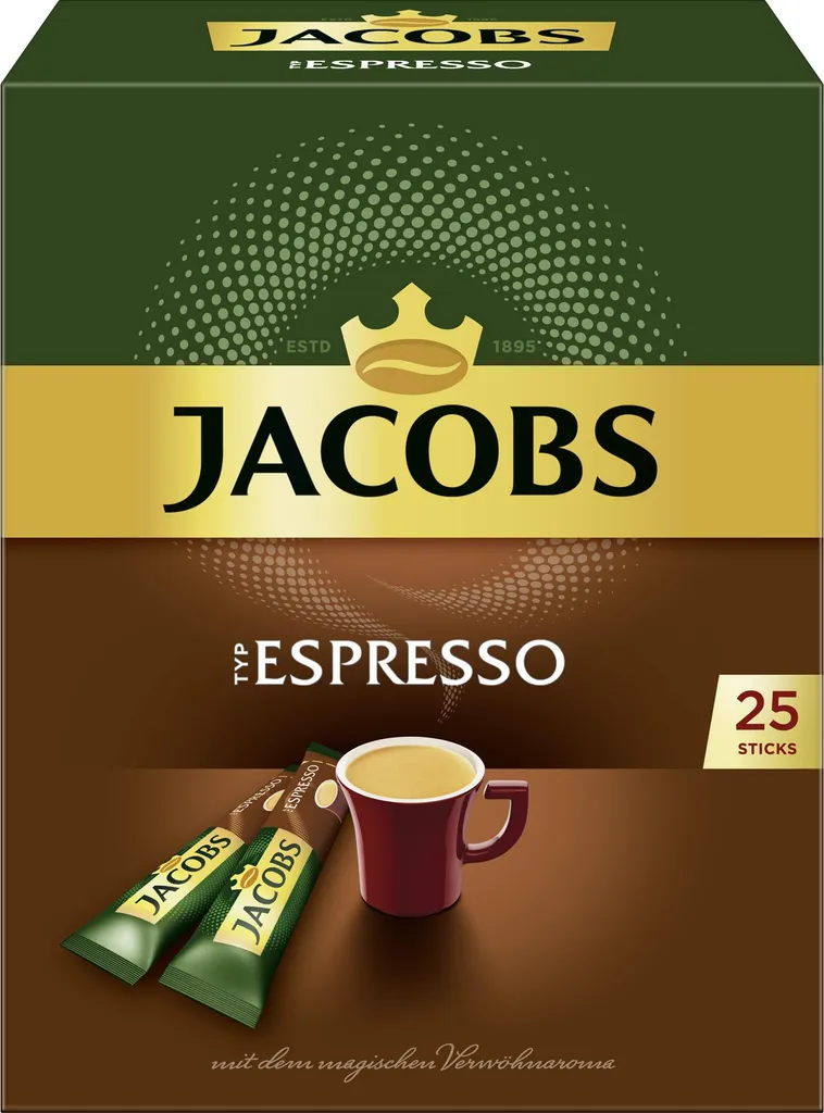 Jacobs Typ Espresso Sticks | Löslicher Kaffee | 25 Portionen 9 Jacobs Typ Espresso Sticks | Löslicher Kaffee | 25 Portionen – Bild 9