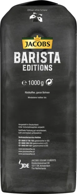 JACOBS Kaffeebohnen Barista Editions Espresso 2x1kg Ganze Bohne + Aluminium Dose Im Barista Design -Espresso Store 1d4a3db309dedc13cd3a8b0b9a483b08