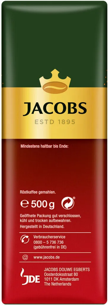 JACOBS Filterkaffee Meisterröstung 6 X 500 G Röstkaffee Gemahlen Pulverkaffee + 1 Becher + 1 Dose 5 JACOBS Filterkaffee Meisterröstung 6 X 500 G Röstkaffee Gemahlen Pulverkaffee + 1 Becher + 1 Dose – Bild 5