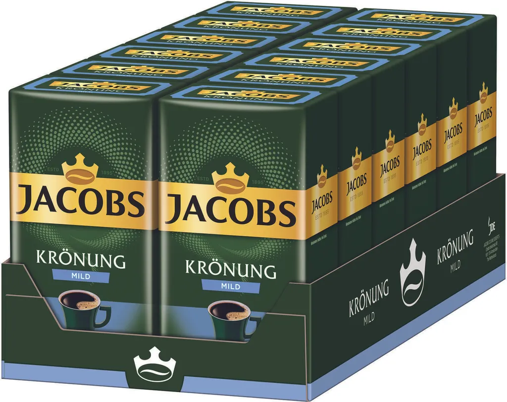 JACOBS Krönung Mild Filterkaffee 12 X 500 G Kaffee Gemahlen 2 JACOBS Krönung Mild Filterkaffee 12 X 500 G Kaffee Gemahlen – Bild 2