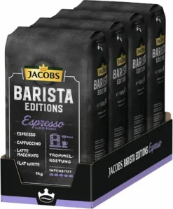 JACOBS Kaffeebohnen Barista Editions Espresso Esproessobohnen 4x1 Kg +2 Dosen -Espresso Store 2d7aa52c95bedfbd3733ea2c20feedad