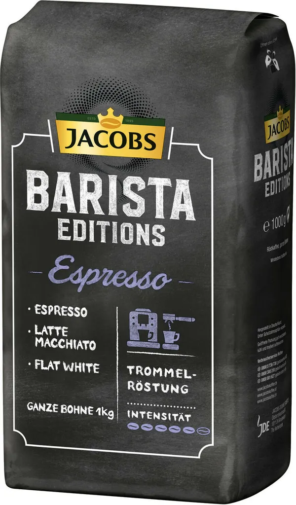 JACOBS Kaffeebohnen Barista Editions Espresso 2 X 1 Kg Espressobohnen Ganze Bohne 4 JACOBS Kaffeebohnen Barista Editions Espresso 2 X 1 Kg Espressobohnen Ganze Bohne – Bild 4