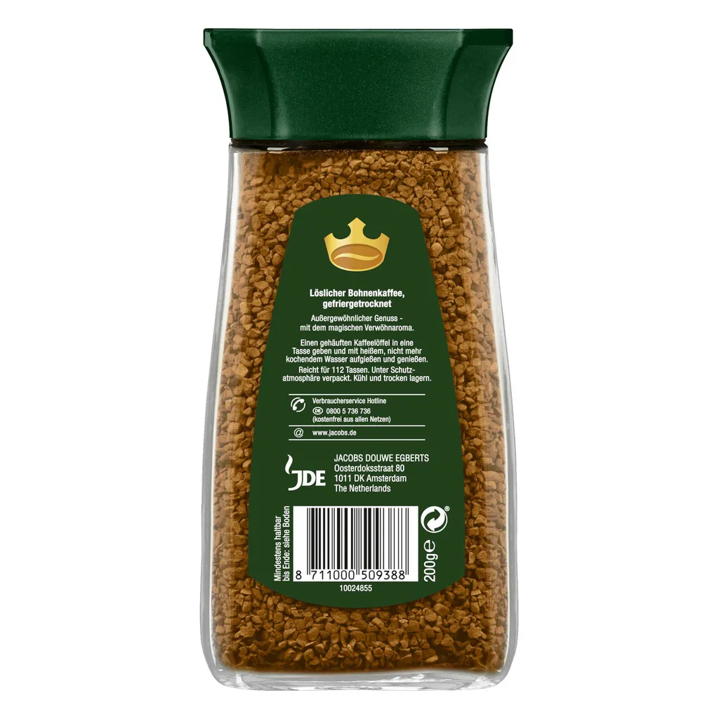 JACOBS Löskaffee Krönung 3 X 200g Gläser Löslicher Kaffee - 600g Instantkaffee 3 JACOBS Löskaffee Krönung 3 X 200g Gläser Löslicher Kaffee - 600g Instantkaffee – Bild 3