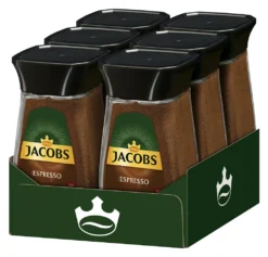 JACOBS Espresso Löslicher Kaffee 6 Gläser - 6 X 100g Instantkaffee 3 JACOBS Espresso Löslicher Kaffee 6 Gläser - 6 X 100g Instantkaffee -Espresso Store 30fdc8a01e2d08ff020dba5ee476ea2b
