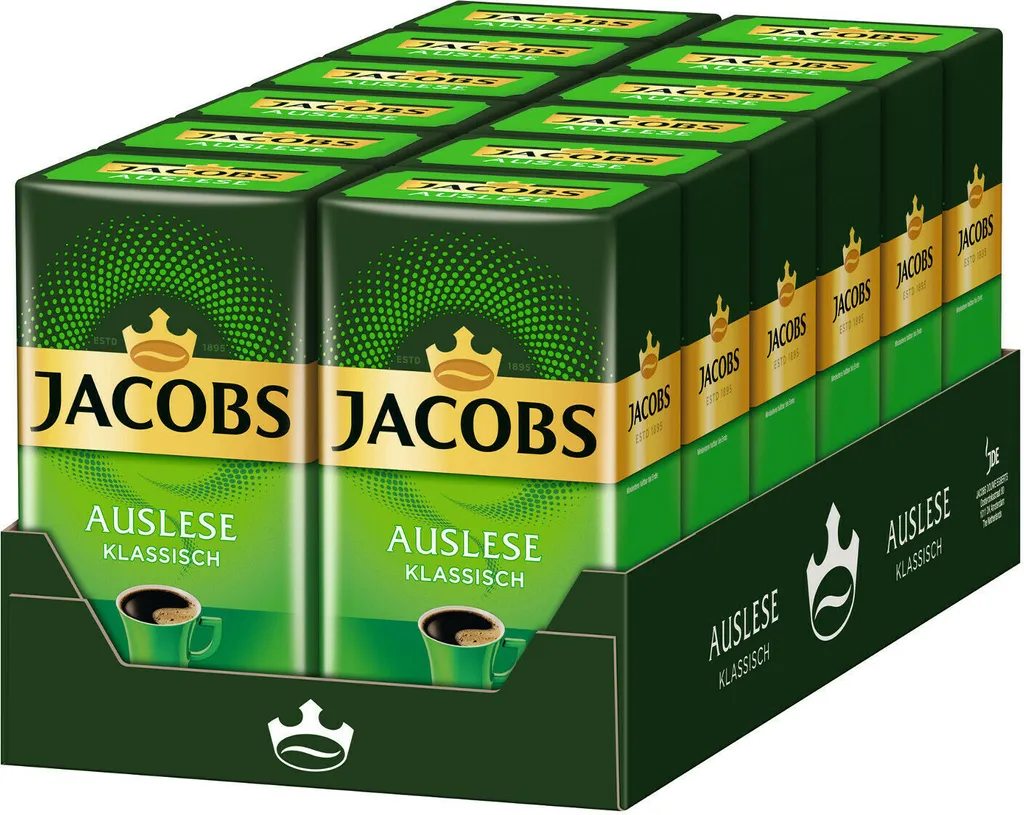 JACOBS Auslese Klassisch Filterkaffee 12x500g Kaffee Gemahlen 2 JACOBS Auslese Klassisch Filterkaffee 12x500g Kaffee Gemahlen – Bild 2