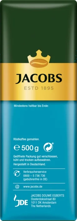 Jacobs Filterkaffee Auslese Mild & Sanft | Gemahlen | 500g 12 Jacobs Filterkaffee Auslese Mild & Sanft | Gemahlen | 500g -Espresso Store 38493680e54f41d9137b6030d5a70d1f