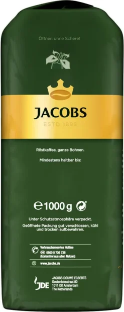 JACOBS Kaffeebohnen Krönung Crema 3 Kg Ganze Geröstete Bohnen + 1 Jacobs Barista Becher + 1 Dose -Espresso Store 38d6771995c6fbb237fd430269d4d8b1