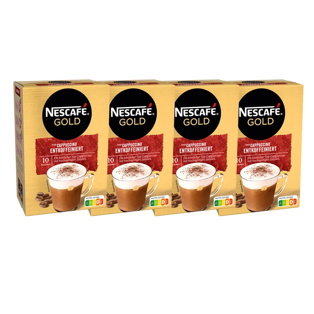 Nestlé® Nescafe Cappuccino Entkoffeiniert Löslicher Kaffee 10 X 12.5g 4er Pack 1 Nestlé® Nescafe Cappuccino Entkoffeiniert Löslicher Kaffee 10 X 12.5g 4er Pack