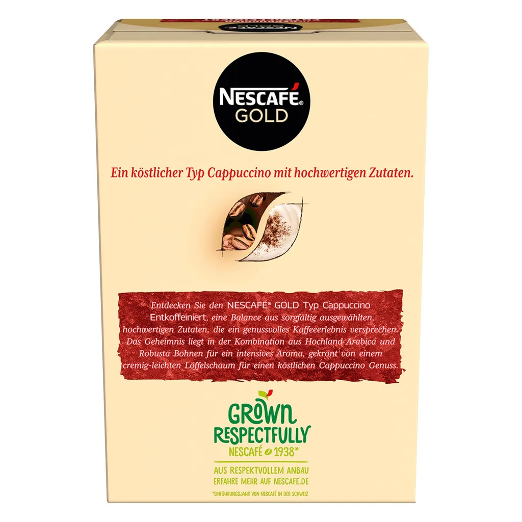 Nestlé® Nescafe Cappuccino Entkoffeiniert Löslicher Kaffee 10 X 12.5g 4er Pack 2 Nestlé® Nescafe Cappuccino Entkoffeiniert Löslicher Kaffee 10 X 12.5g 4er Pack – Bild 2