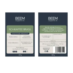 Rohkaffee Kaffeebohnen Ungeröstet Brasil Arabica Bohnen Kraftvolles Aroma 1000g -Espresso Store 53e79b667608232e1fd60df83ced8d65