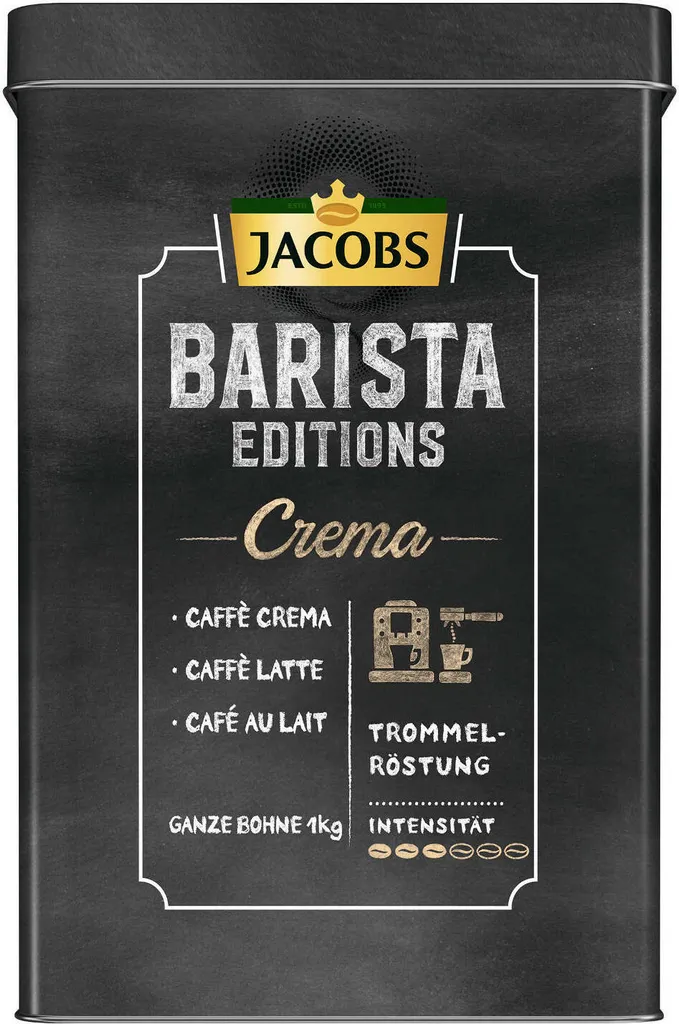 JACOBS Kaffeebohnen Expertenröstung Crema Mild Röstung Des Jahres 3 Kg Ganze Geröstete Bohnen + 1 Jacobs Barista Becher+ 1 Dose 10 JACOBS Kaffeebohnen Expertenröstung Crema Mild Röstung Des Jahres 3 Kg Ganze Geröstete Bohnen + 1 Jacobs Barista Becher+ 1 Dose – Bild 10