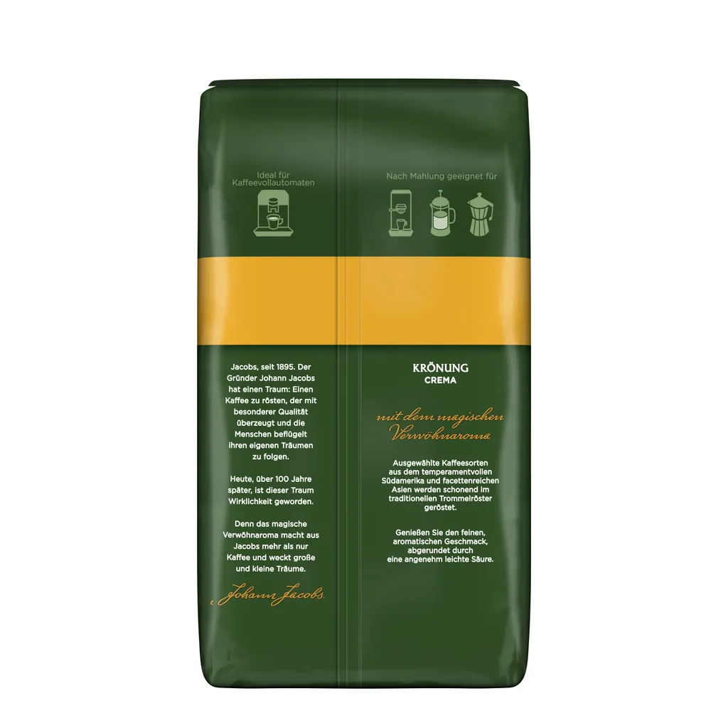 Jacobs Krönung Crema | Ganze Bohne | 1000g 2 Jacobs Krönung Crema | Ganze Bohne | 1000g – Bild 2