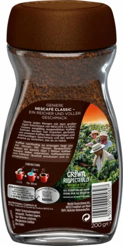 Nescafé® Nescafé Classic | Löslicher Kaffee | 200-g-Glas -Espresso Store 788e5dd755b49b0ba490c903350104f0