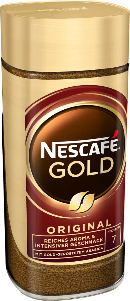 Nestlé® Nescafé Gold Das Original, Löslicher Bohnenkaffee, Kaffee, Gemahlener Röstkaffee, Glas, 100 G 2 Nestlé® Nescafé Gold Das Original, Löslicher Bohnenkaffee, Kaffee, Gemahlener Röstkaffee, Glas, 100 G – Bild 2