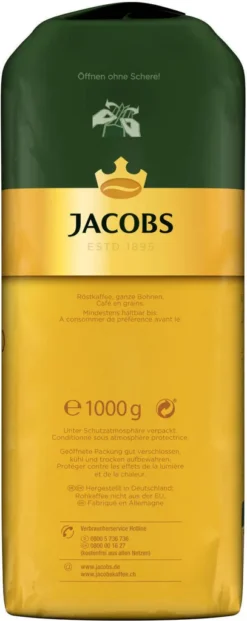 JACOBS Kaffeebohnen Expertenröstung Crema Italiano 4x1kg Ganze Kaffee Bohnen -Espresso Store 8dd707b13ada6380cc4f54df3b7d66e2