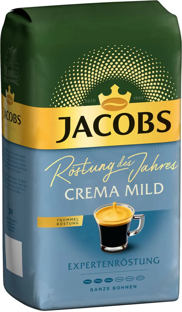 JACOBS Kaffeebohnen Expertenröstung Crema Mild Röstung Des Jahres 3 Kg Ganze Geröstete Bohnen + 1 Jacobs Barista Becher+ 1 Dose 3 JACOBS Kaffeebohnen Expertenröstung Crema Mild Röstung Des Jahres 3 Kg Ganze Geröstete Bohnen + 1 Jacobs Barista Becher+ 1 Dose – Bild 3