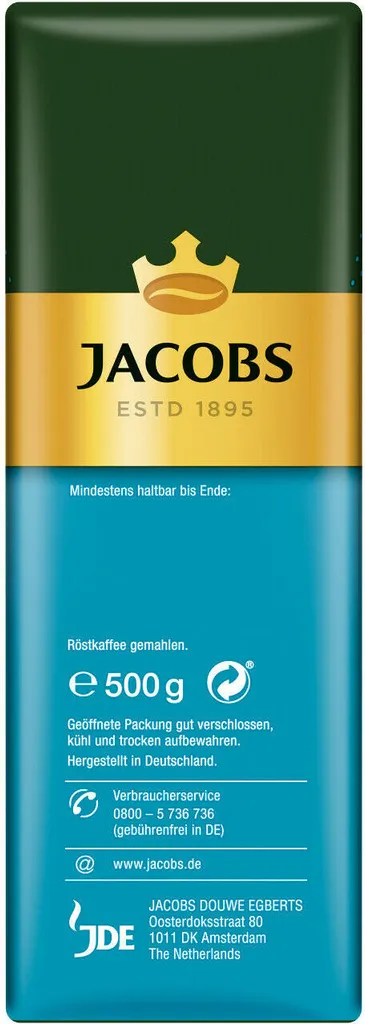 JACOBS Auslese Mild + Sanft Filterkaffee 12 X 500 G Kaffee Gemahlen 5 JACOBS Auslese Mild + Sanft Filterkaffee 12 X 500 G Kaffee Gemahlen – Bild 5