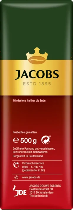 Jacobs Filterkaffee Meister Röstung | Gemahlen | 500g 7 Jacobs Filterkaffee Meister Röstung | Gemahlen | 500g -Espresso Store b1cf02c679eba592bbcc6f0c67d3ee2f
