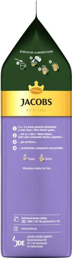JACOBS Typ Cappuccino Choco So Leicht Mit Milka Geschmack 12 Beutel - 12 X 400g -Espresso Store b25f1ecca0b636b1fbeaf4456d490100