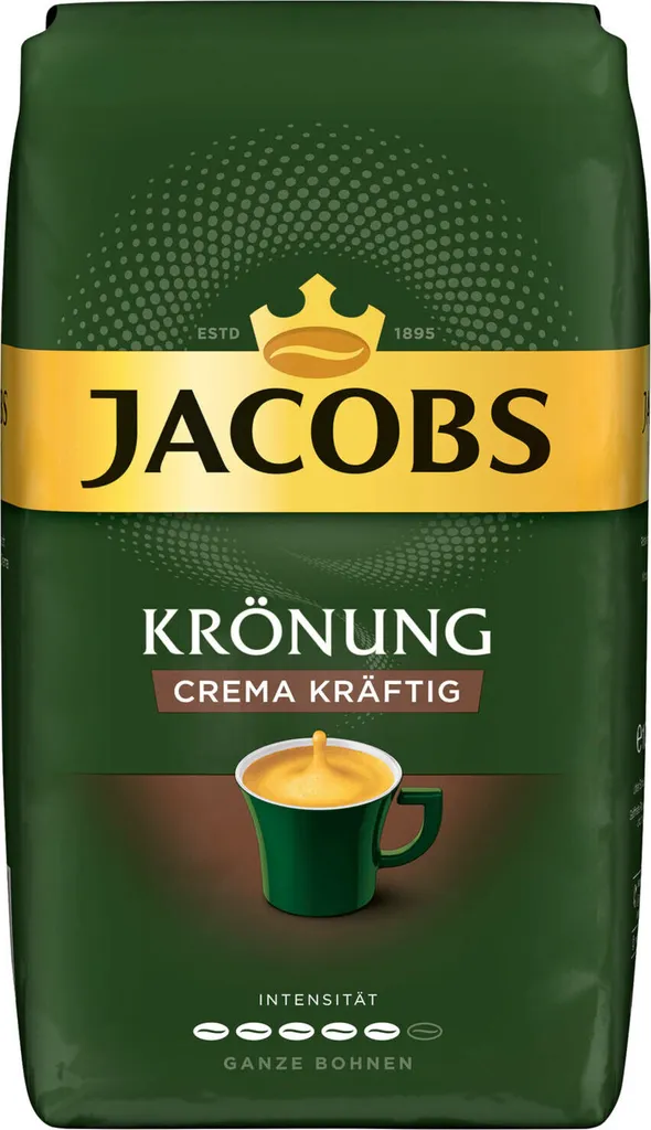 JACOBS Kaffeebohnen Krönung Crema Kräftig 2 X 1kg Ganze Kaffee Bohnen Geröstet 3 JACOBS Kaffeebohnen Krönung Crema Kräftig 2 X 1kg Ganze Kaffee Bohnen Geröstet – Bild 3