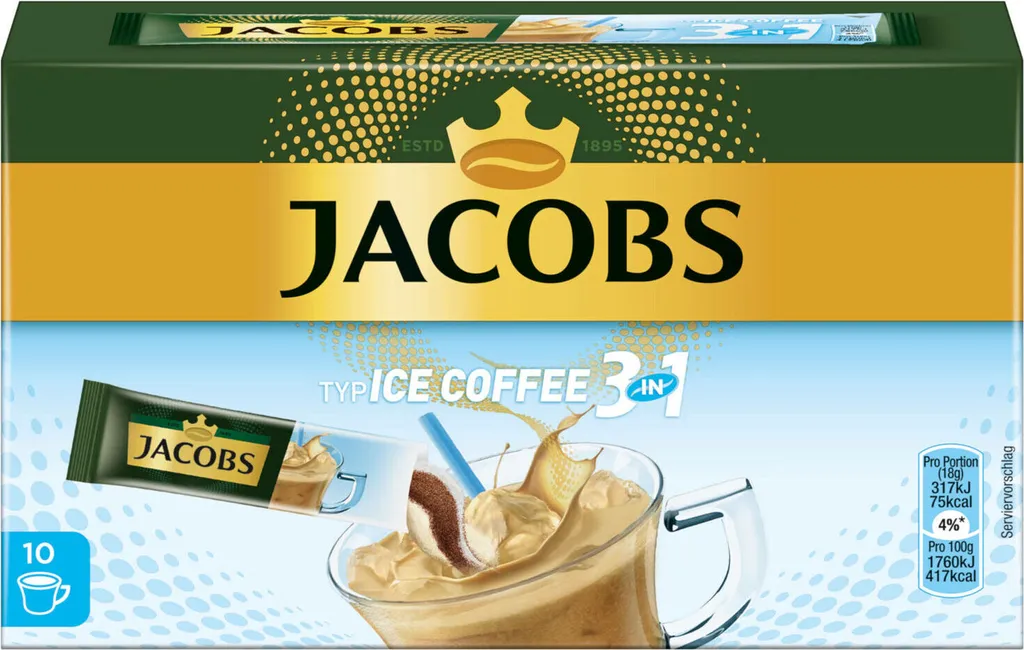JACOBS Löskaffee 3in1 Typ Ice Coffee Löslicher Kaffee 12 X 10 Getränke Sticks 2 JACOBS Löskaffee 3in1 Typ Ice Coffee Löslicher Kaffee 12 X 10 Getränke Sticks – Bild 2
