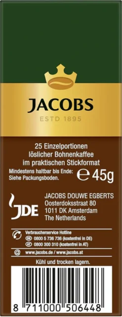 JACOBS Espresso Löslicher Kaffee 12er Pack - 12 X 25 Sticks -Espresso Store be6a9d5507e6f842196145add36453c2