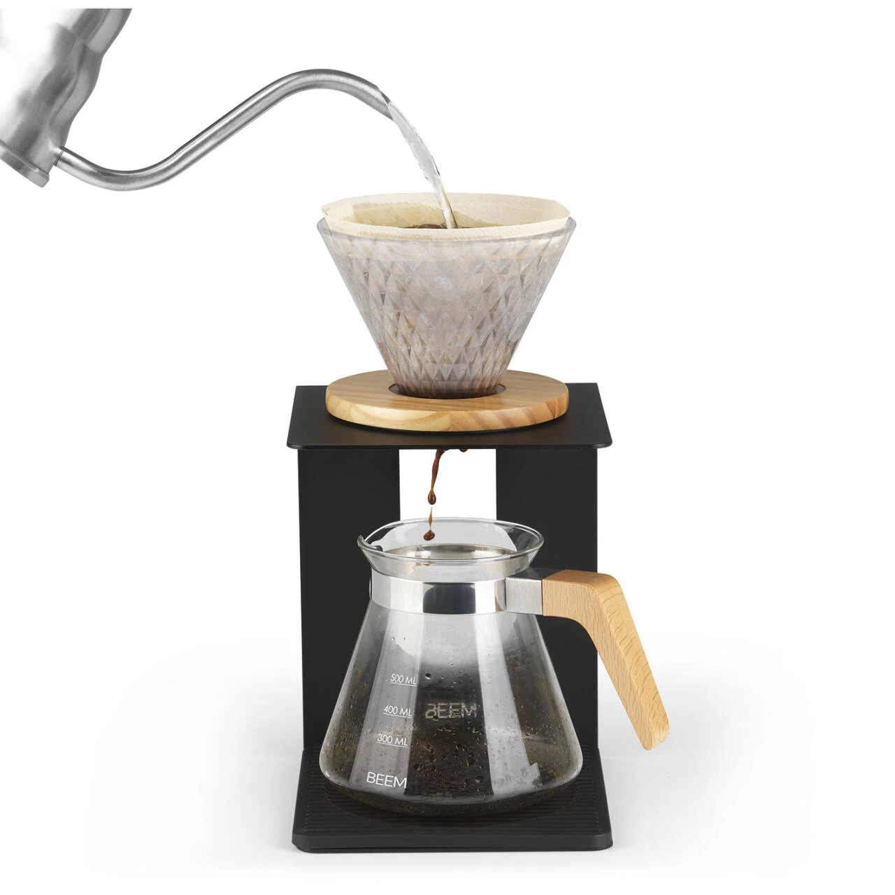 Beem Kaffeebereiter Pour Over Für 4 Tassen, Holz 4 Beem Kaffeebereiter Pour Over Für 4 Tassen, Holz – Bild 4