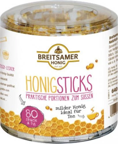 Breitsamer Flüssige Honigsticks 80x8g 1 Breitsamer Flüssige Honigsticks 80x8g