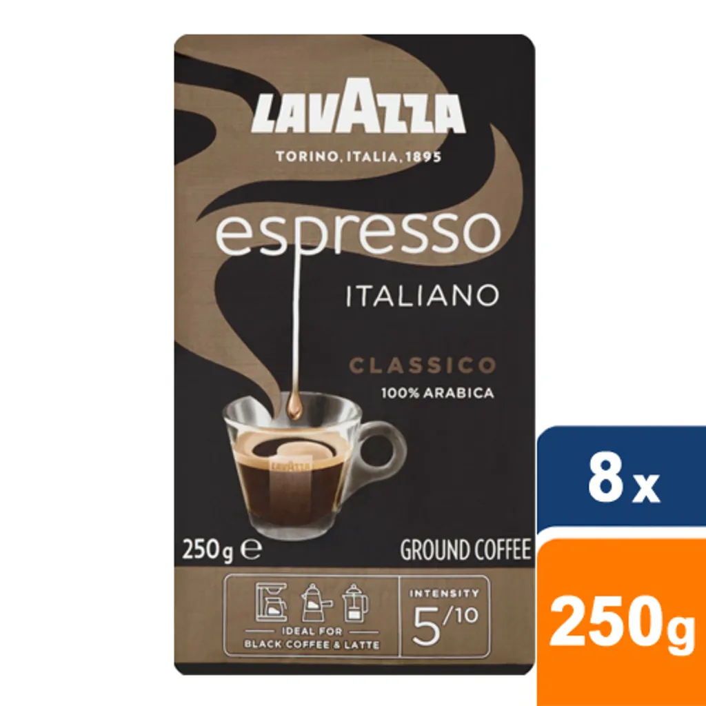 Lavazza Espresso Italiano Classico 8x250 G (gemahlener Kaffee) 1 Lavazza Espresso Italiano Classico 8x250 G (gemahlener Kaffee)