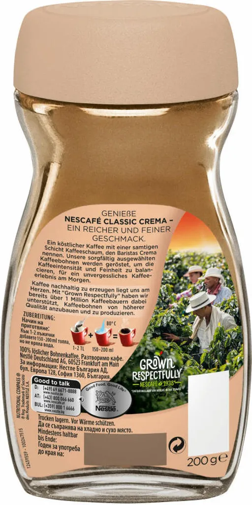 Nescafé® Nescafé Classic Crema | Löslicher Kaffee | 200g 6 Nescafé® Nescafé Classic Crema | Löslicher Kaffee | 200g – Bild 6