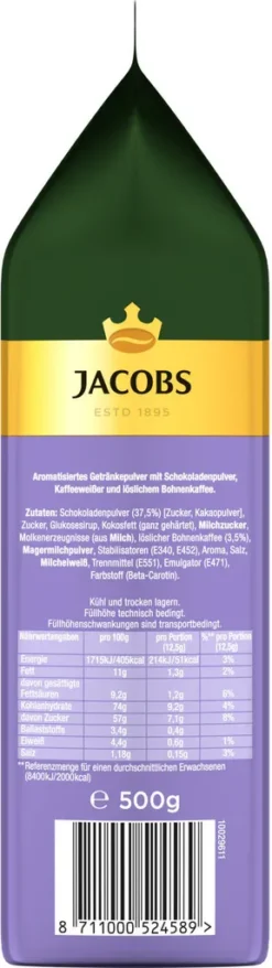 JACOBS Momente Typ Choco Cappuccino Mit Milka 12 X 500 G Beutel 9 JACOBS Momente Typ Choco Cappuccino Mit Milka 12 X 500 G Beutel -Espresso Store c66654a5117106b0dff0eaf95fb755fd