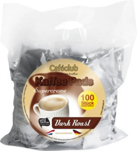 Caféclub Kaffee Pads Dark Roast 100x7g 1 Caféclub Kaffee Pads Dark Roast 100x7g