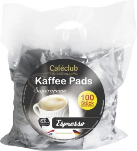 Caféclub Kaffee Pads Espresso 100x7g 1 Caféclub Kaffee Pads Espresso 100x7g