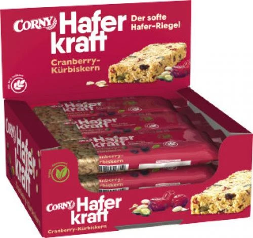 Corny Haferkraft Cranberry-Kürbiskern 12x65g 1 Corny Haferkraft Cranberry-Kürbiskern 12x65g