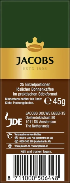 Jacobs Typ Espresso Sticks | Löslicher Kaffee | 25 Portionen 13 Jacobs Typ Espresso Sticks | Löslicher Kaffee | 25 Portionen -Espresso Store d0d3055304e6311a5038922c79425c6e