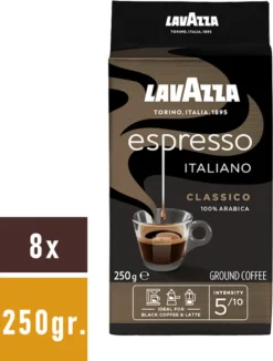 Lavazza Espresso Italiano Classico 8x250 G (gemahlener Kaffee) 5 Lavazza Espresso Italiano Classico 8x250 G (gemahlener Kaffee) -Espresso Store d5c74a54f873aadd021fe5bc35874b66