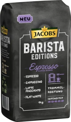 Jacobs Barista Editions Espresso, Bohnenkaffee, Ganze Bohnen, Röstkaffee, Kaffeebohnen, 4 X 1000 G 8 Jacobs Barista Editions Espresso, Bohnenkaffee, Ganze Bohnen, Röstkaffee, Kaffeebohnen, 4 X 1000 G -Espresso Store d8d1b045eaf9e2d622d22676b9ac89ff
