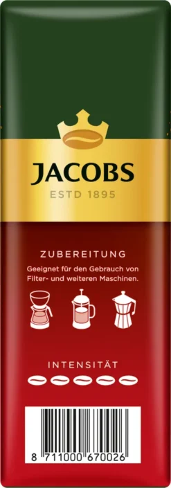 Jacobs Filterkaffee Meister Röstung | Gemahlen | 500g 9 Jacobs Filterkaffee Meister Röstung | Gemahlen | 500g -Espresso Store db1b1fc03e7e339915906d55e72121ba