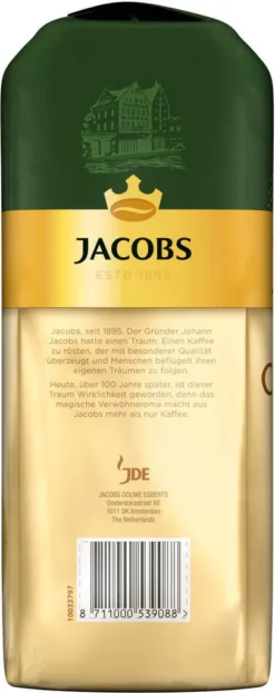 JACOBS Kaffeebohnen Expertenröstung Crema Gold 2 X 1 Kg Ganze Kaffee Bohnen + 1 Aluminium Dose Barista Design -Espresso Store de62b81c1b833ee3c2c8a6b8785eb7e3 1