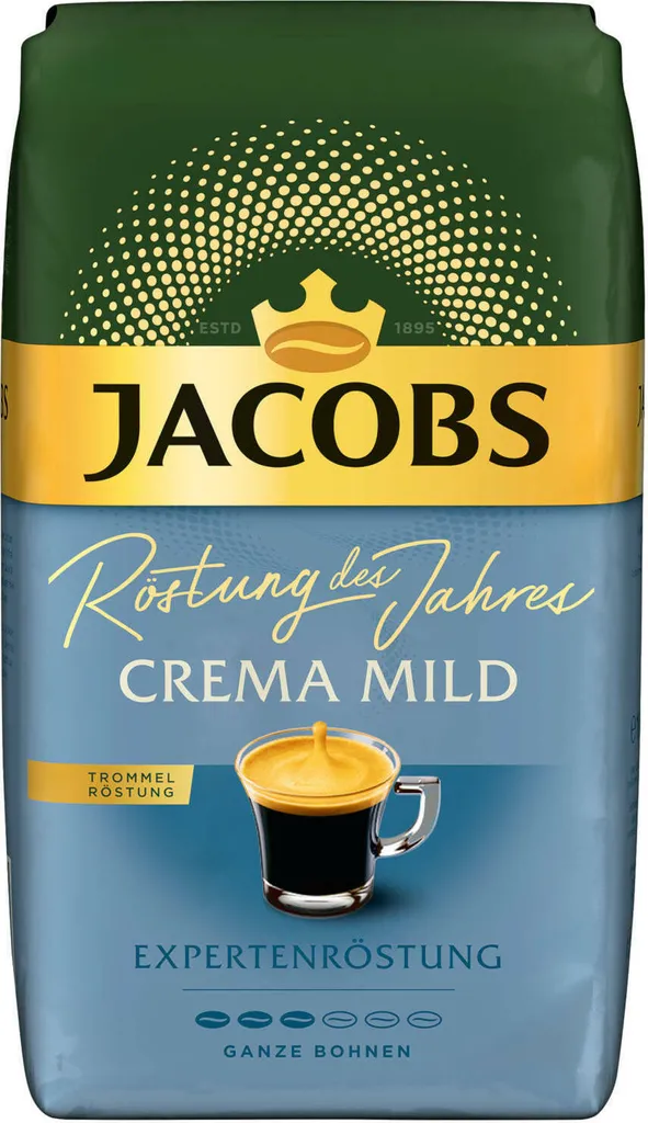 JACOBS Kaffeebohnen Expertenröstung Crema Mild Röstung Des Jahres 3 Kg Ganze Geröstete Bohnen + 1 Jacobs Barista Becher+ 1 Dose 2 JACOBS Kaffeebohnen Expertenröstung Crema Mild Röstung Des Jahres 3 Kg Ganze Geröstete Bohnen + 1 Jacobs Barista Becher+ 1 Dose – Bild 2