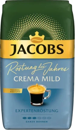 JACOBS Kaffeebohnen Expertenröstung Crema Mild Röstung Des Jahres 2 X 1 Kg + 1 Aluminium Dose Barista Design -Espresso Store e12e5f6d50ac343e51ae4c0007bff4fe 2