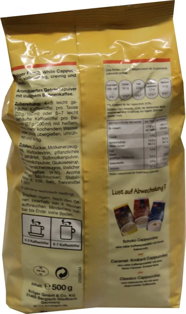 Krüger Family Cappuccino White | 500-g-Beutel 3 Krüger Family Cappuccino White | 500-g-Beutel – Bild 3