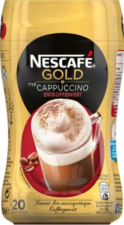Nescafé® Nescafé Gold Typ Cappuccino Entkoffeiniert | 250g Dose -Espresso Store e96f7e57633c62ec371eb1412736c262