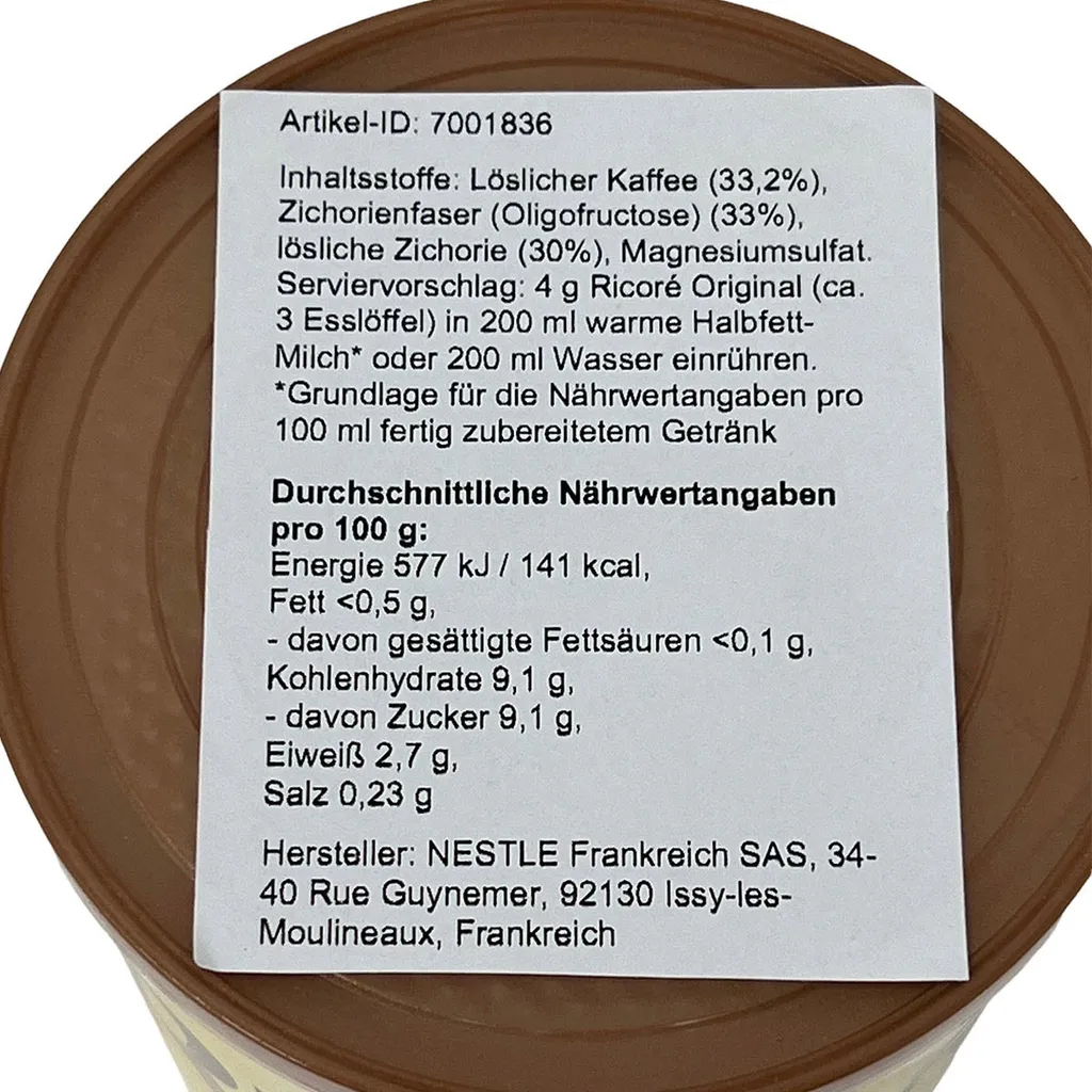 Nestle Ricore L'instant Douceur Instant Kaffee Mit Extrakten Aus Der Zichorie Wurzel 260 Gramm 6 Nestle Ricore L'instant Douceur Instant Kaffee Mit Extrakten Aus Der Zichorie Wurzel 260 Gramm – Bild 6