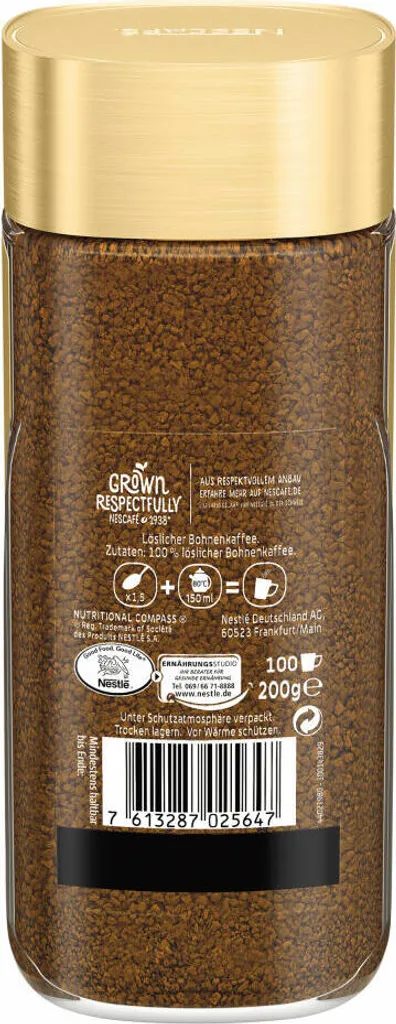 Nescafé® Nescafé Gold Mild | Löslicher Kaffee | 200g-Glas 5 Nescafé® Nescafé Gold Mild | Löslicher Kaffee | 200g-Glas – Bild 5